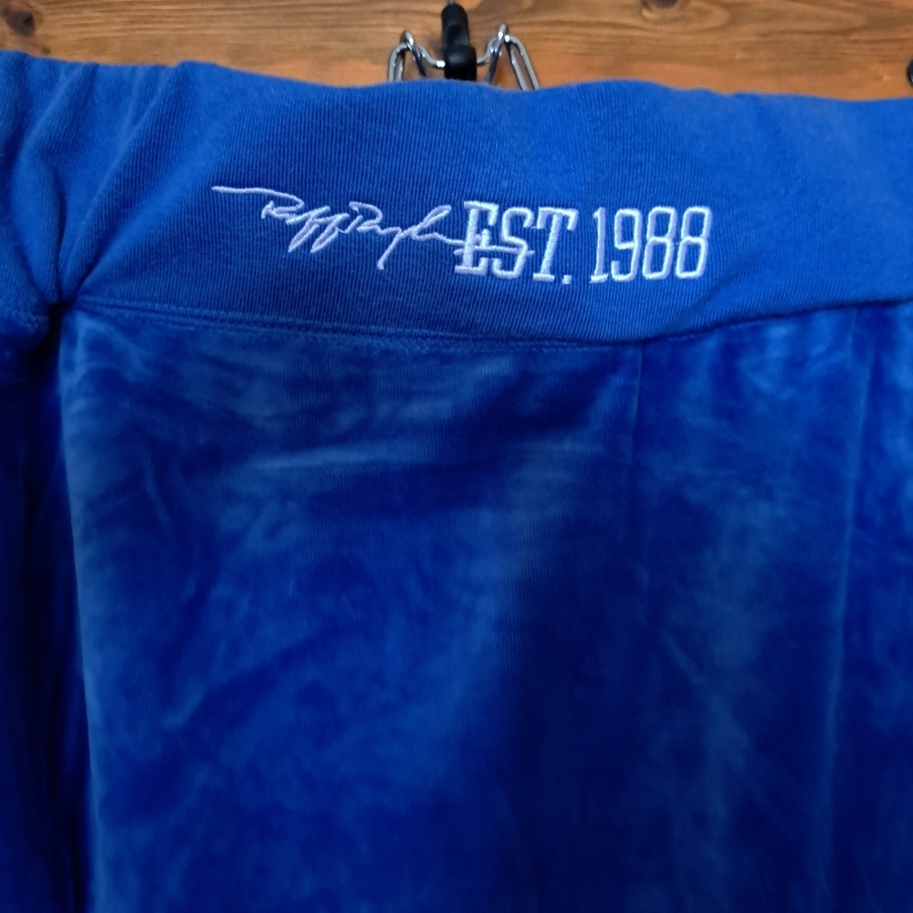 Ruff Ryder's Blue Velour Track Jacket and Skirt Set Y2K - Picture 13 of 16